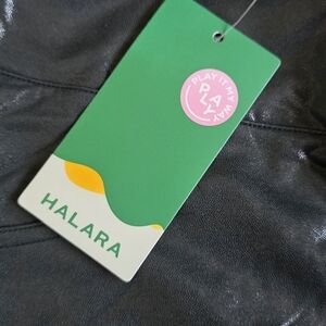 HALARA Green Tag with Pink Badge and Yellow Accent